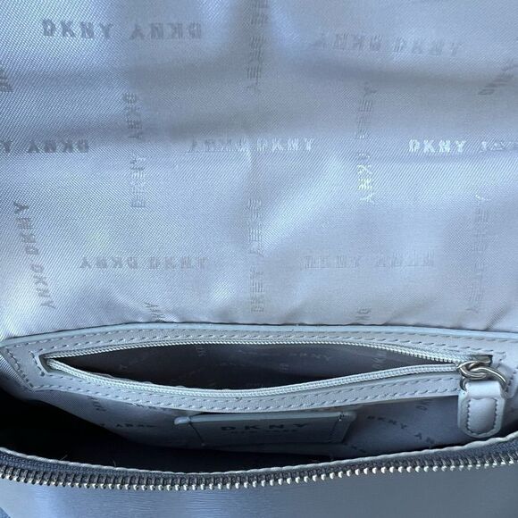 DKNY Silver Top Handle Backpack Handbag - Picture 10 of 12